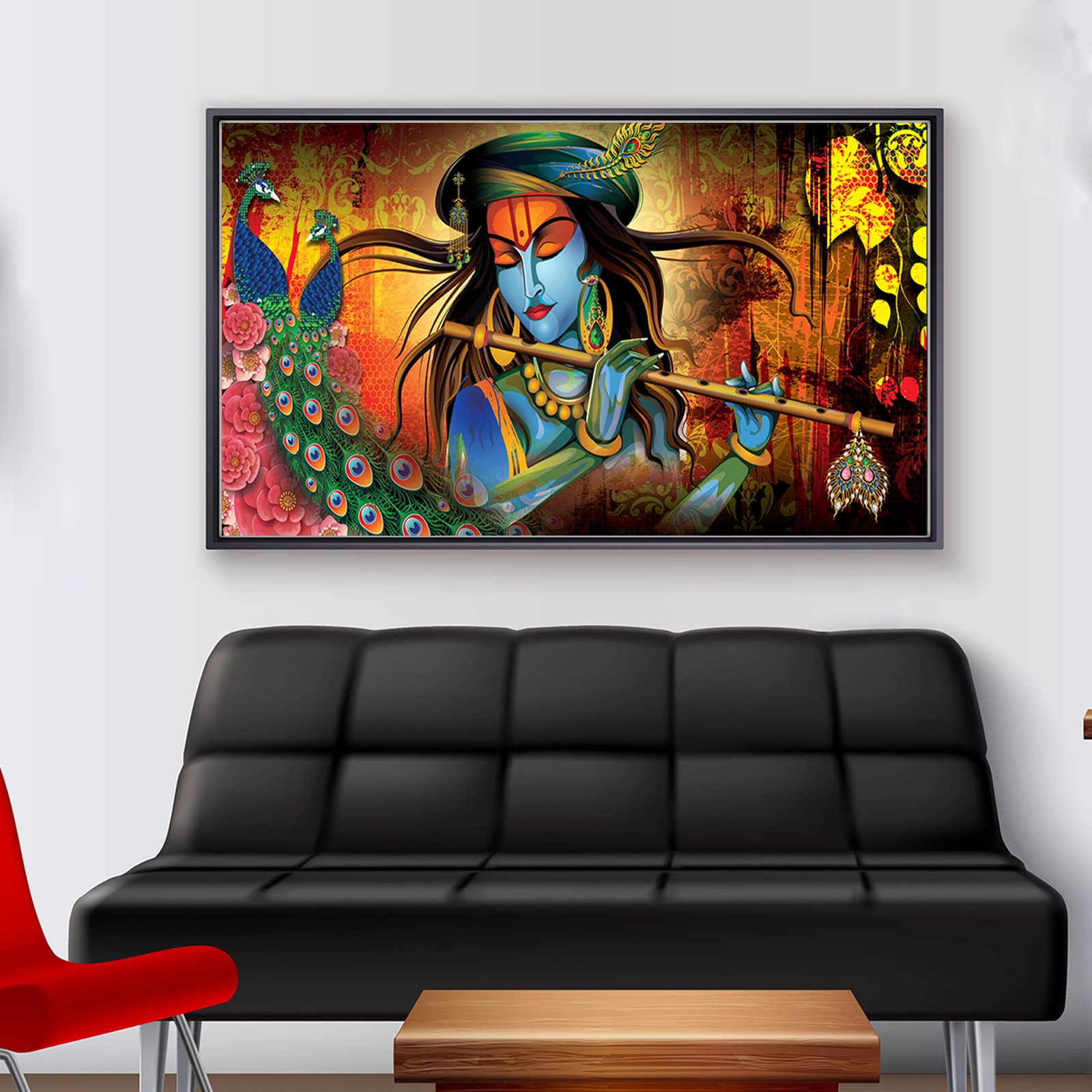 Classic Lord Radha Krishna Premium Wall Painting decorative masterpiece for home decor